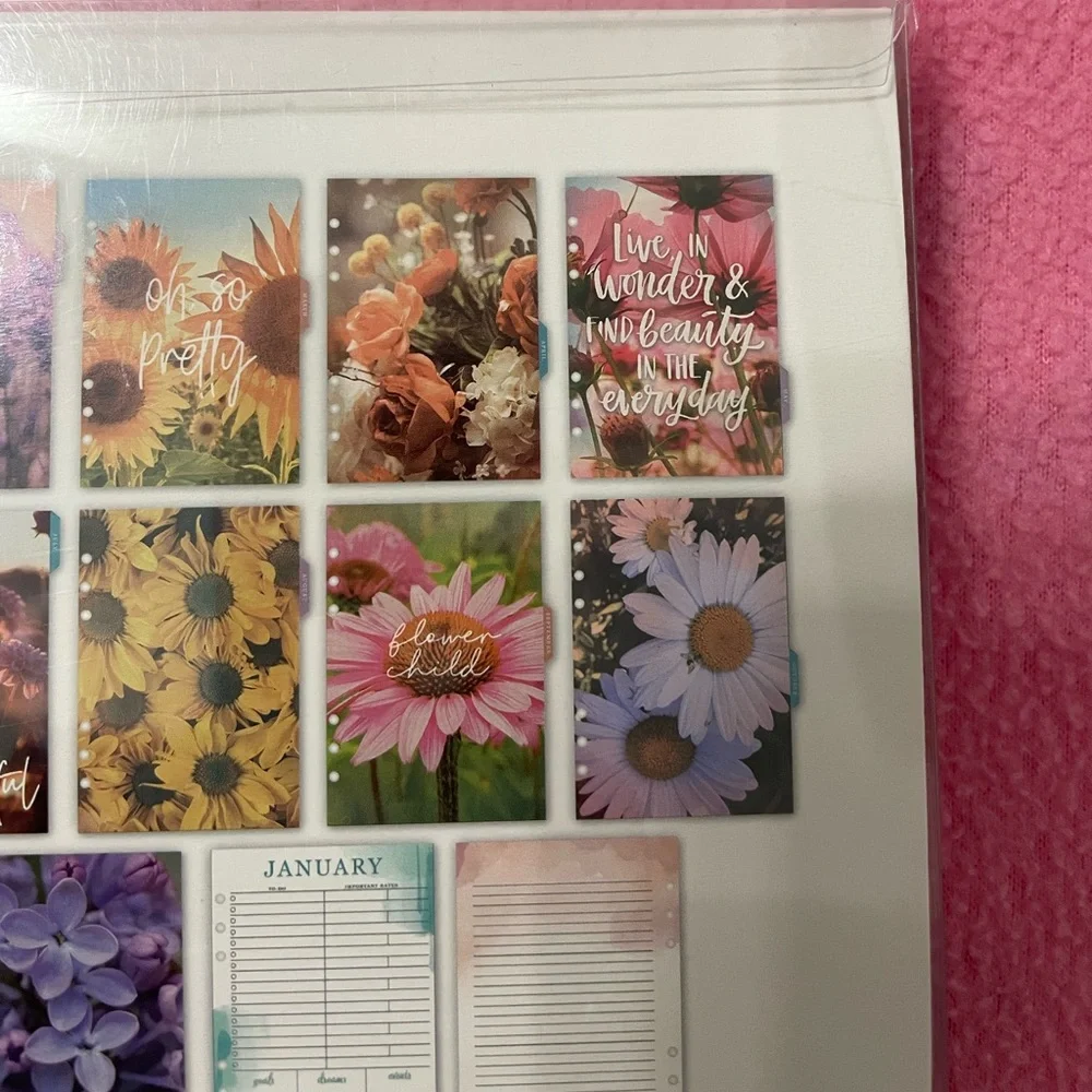 Floral planner inserts